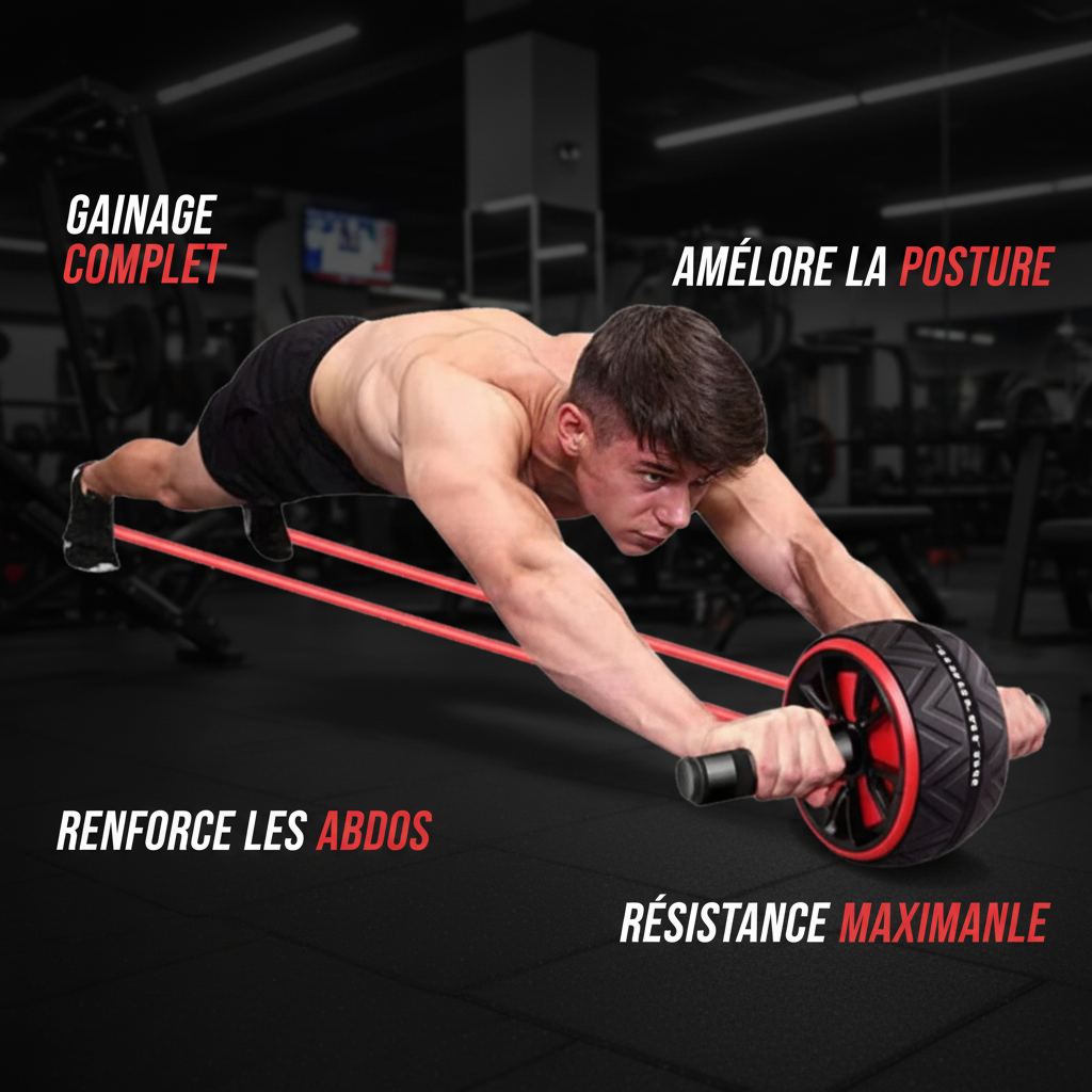 AbForce™ – Rouleau Abdominal Antidérapant