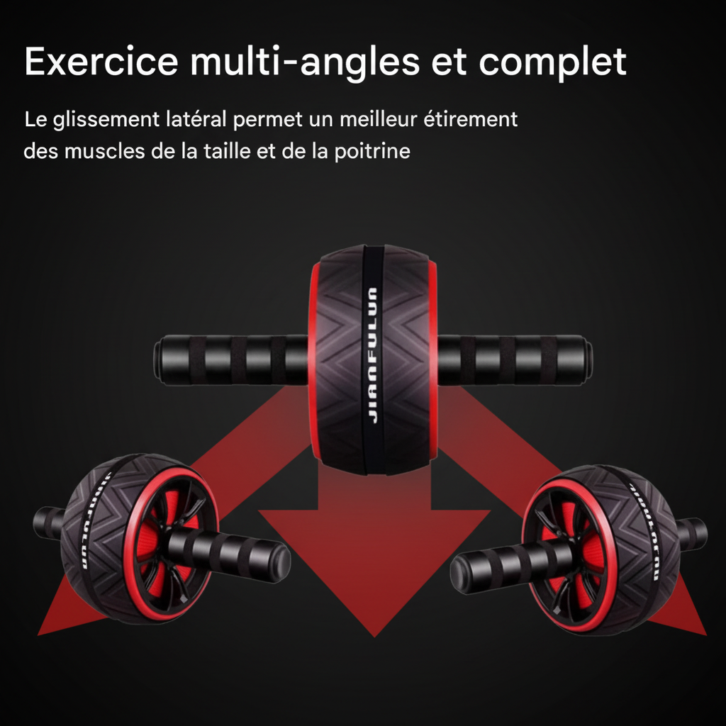 AbForce™ – Rouleau Abdominal Antidérapant
