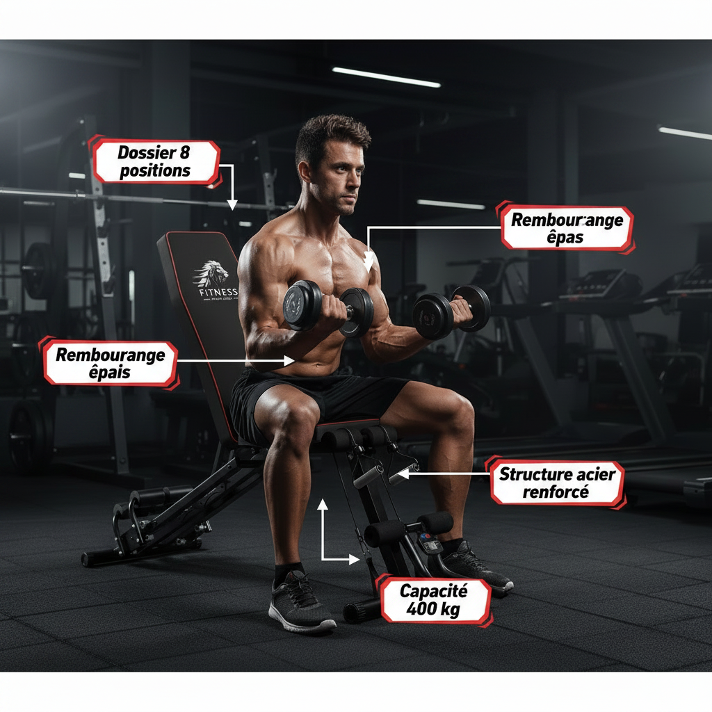 Banc de musculation reglable